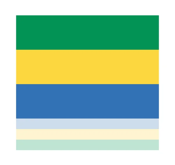 Αντανάκλαση σημαία Γκαμπόν — Διανυσματικό Αρχείο
