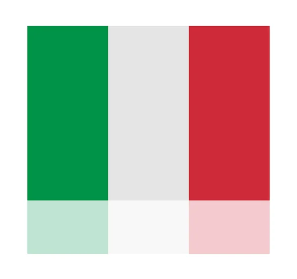 Bandiera di riflessione italia — Vettoriale Stock