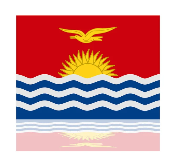 Bandeira de reflexão kiribati — Vetor de Stock