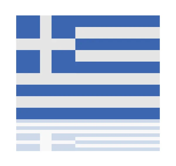 Reflexão bandeira grécia — Vetor de Stock