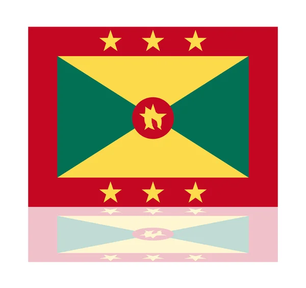 Eftertanke flagga grenada — Stock vektor