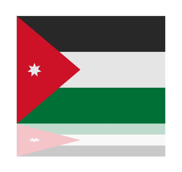 Reflexión bandera jordan — Vector de stock