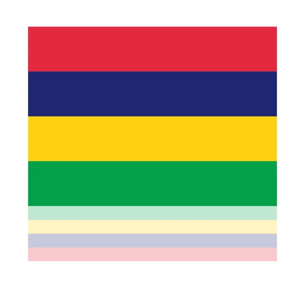 Bandera de reflexión mauritius — Vector de stock