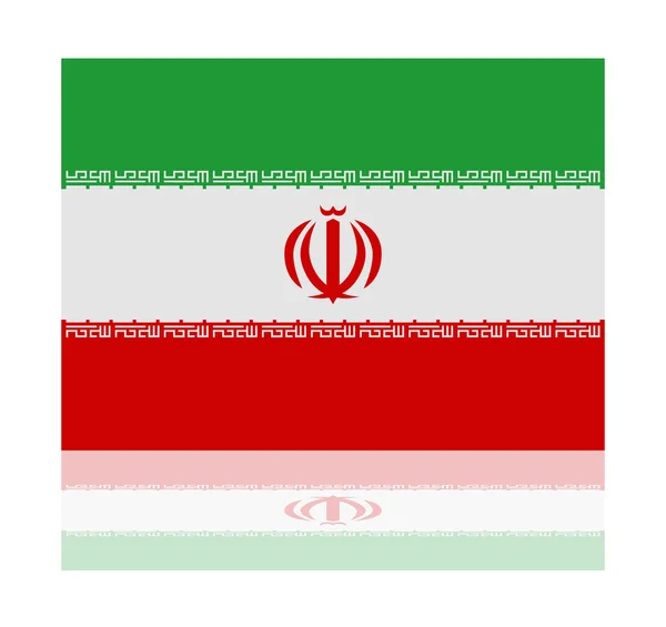 Bandera de reflexión iran — Archivo Imágenes Vectoriales
