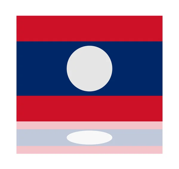 Reflectie vlag laos — Stockvector