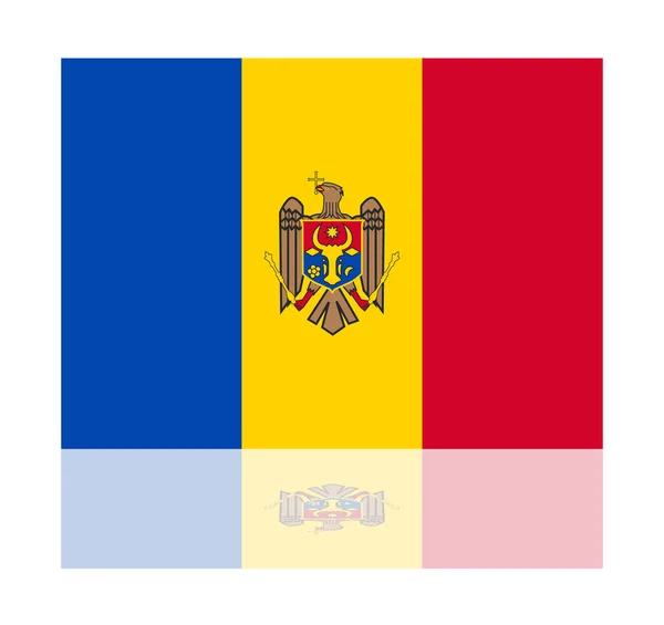 Reflection flag moldova — Stock Vector