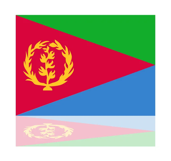 Αντανάκλαση σημαία Ερυθραία — Διανυσματικό Αρχείο