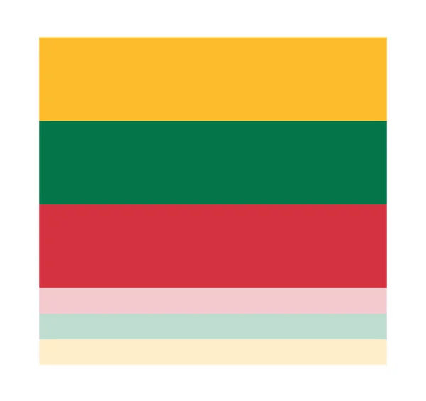 Reflexión bandera lithuania — Vector de stock