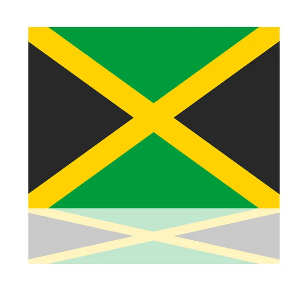 Reflexionsfahne Jamaica — Stockvektor