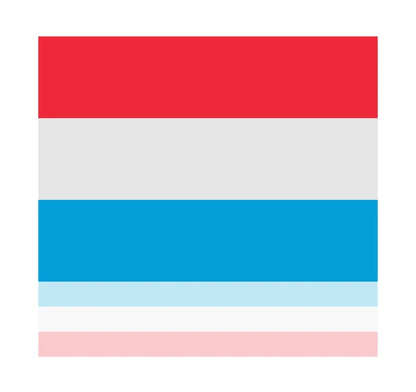 Bandera de reflexión luxembourg — Vector de stock
