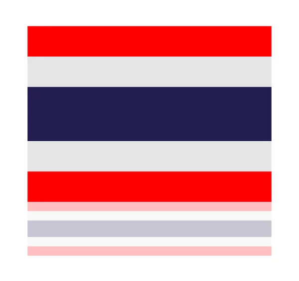 Bandera de reflexión tailandia — Vector de stock