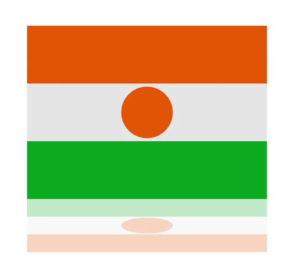 Reflection flag niger — Stock Vector