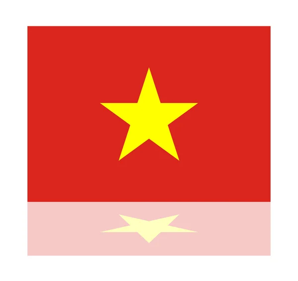 Reflectie vlag vietnam — Stockvector