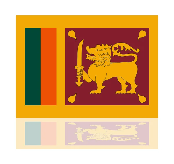 Bandeira de reflexão sri lanka — Vetor de Stock