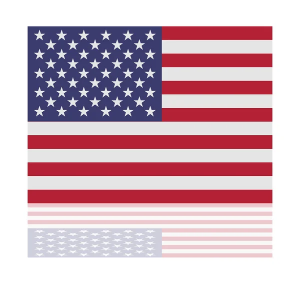 Elmélkedés zászló, Amerikai Egyesült Államok — Stock Vector