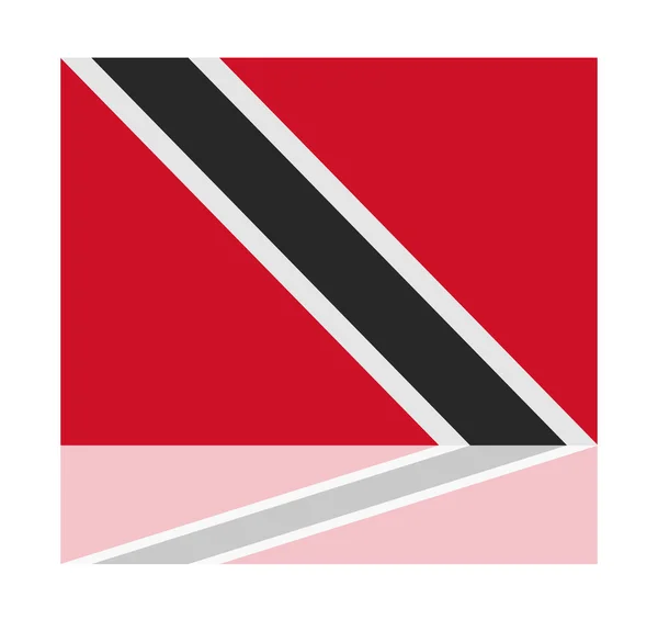 Eftertanke flagga trinidad — Stock vektor