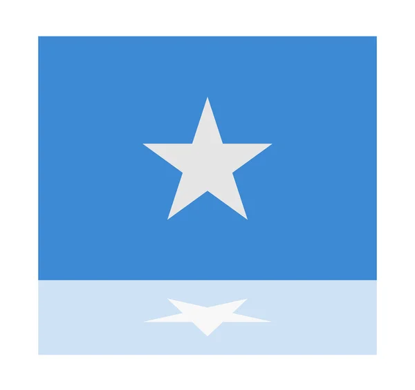 Bandiera di riflessione somalia — Vettoriale Stock