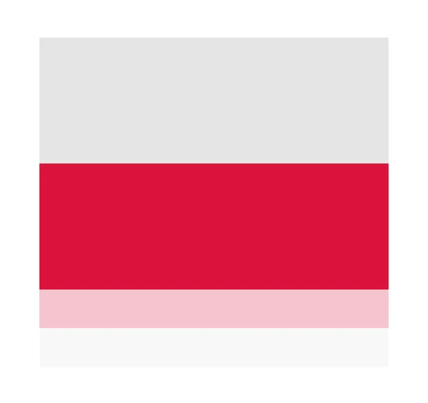 Bandiera di riflessione poland — Vettoriale Stock