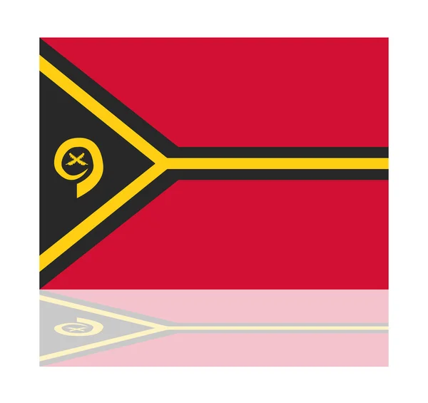 Reflectie vlag vanuatu — Stockvector
