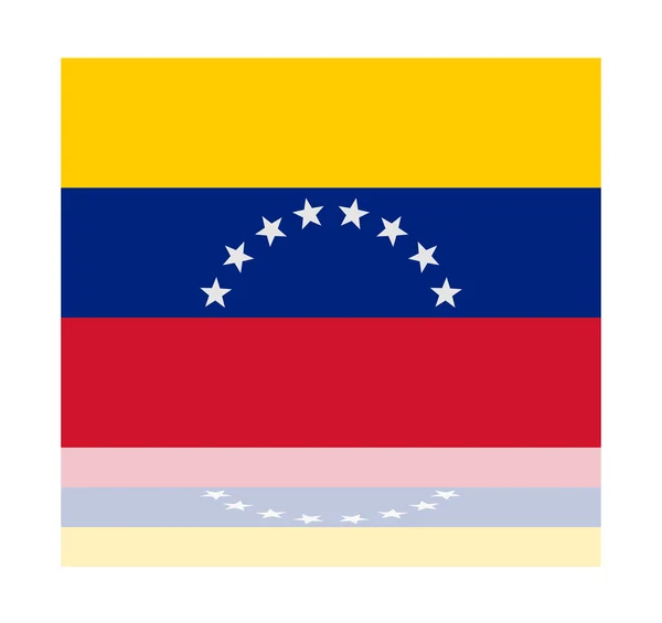 Reflectie vlag venezuela — Stockvector