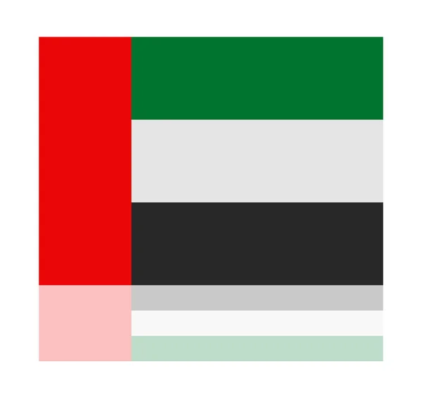 Reflectie vlag Verenigd Arabische — Stockvector