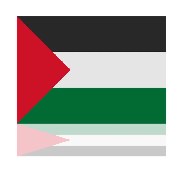 Reflectie vlag Palestina — Stockvector