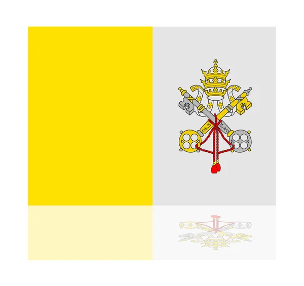 Bandiera di riflessione città vaticana — Vettoriale Stock