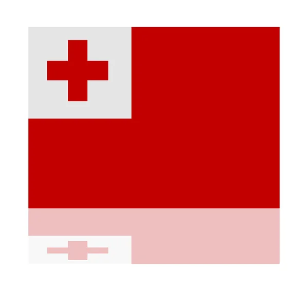 Reflexionsflagge tonga — Stockvektor