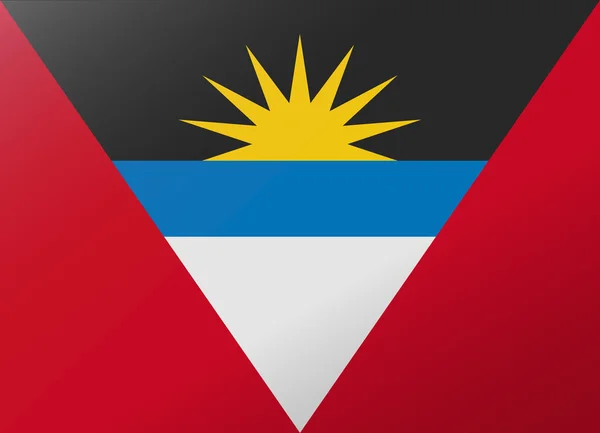 Reflectie vlag antigua — Stockvector