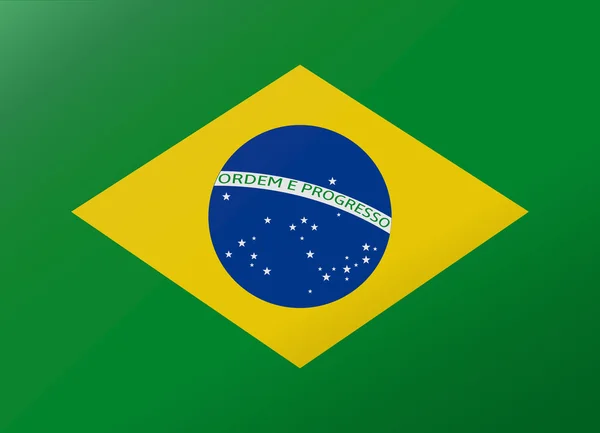 Reflexionsflagge Brasilien — Stockvektor