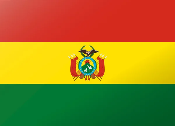 Yansıma bayrak Bolivya — Stok Vektör