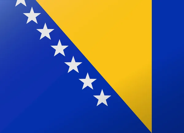 Reflection flag bosnia — Stock Vector