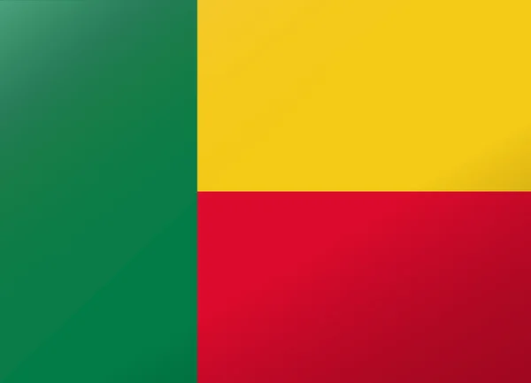 Eftertanke flagga benin — Stock vektor