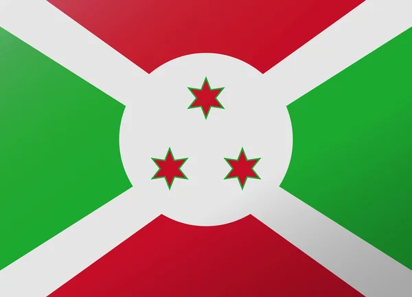 Bandera de reflexión burundi — Vector de stock