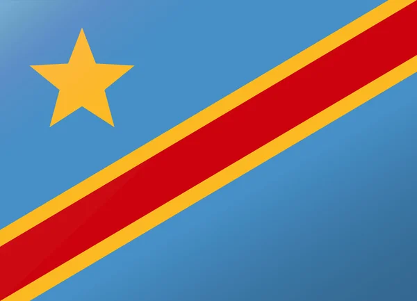 Reflection flag congo — Stock Vector