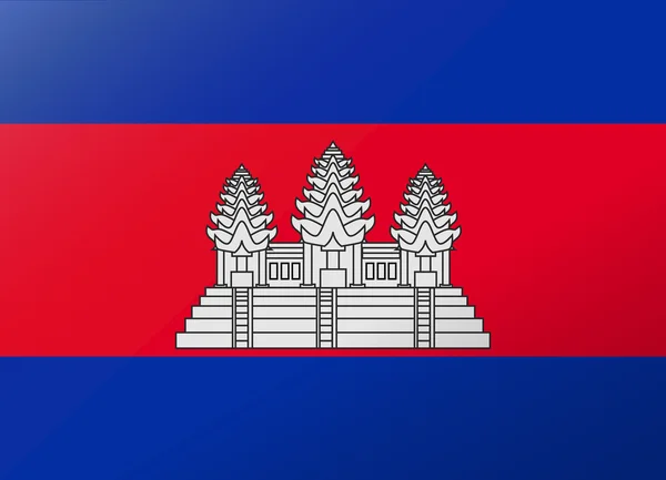 Reflexionsflagge Kambodscha — Stockvektor