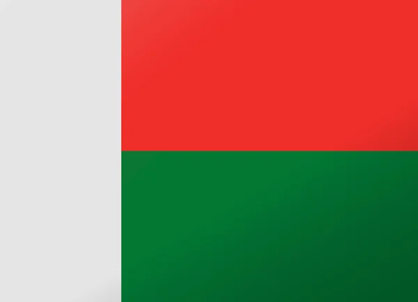 Eftertanke flagga Madagaskar — Stock vektor