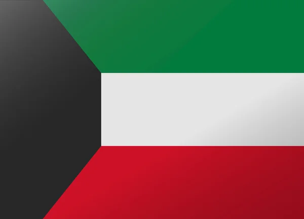 Bandiera di riflessione kuwait — Vettoriale Stock