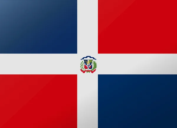 Reflection flag dominican rep — Stock Vector