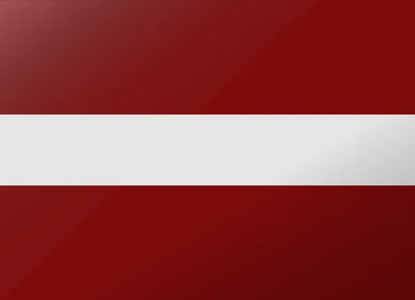 Reflectie vlag Letland — Stockvector