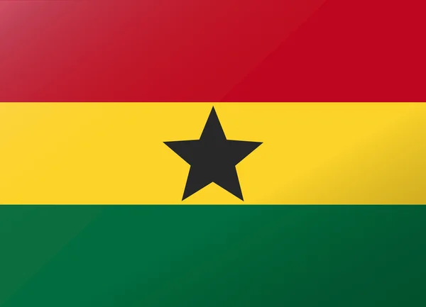 Bandera de reflexión ghana — Vector de stock