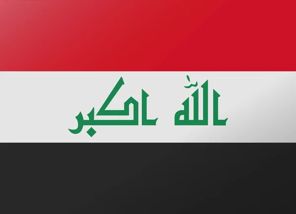 Bandera de reflexión iraq — Vector de stock