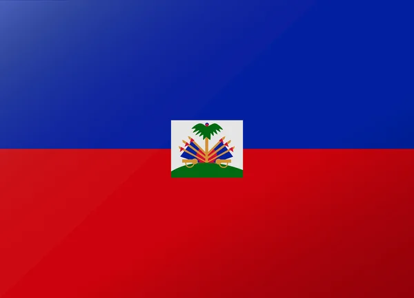 Reflection flag haiti — Stock Vector