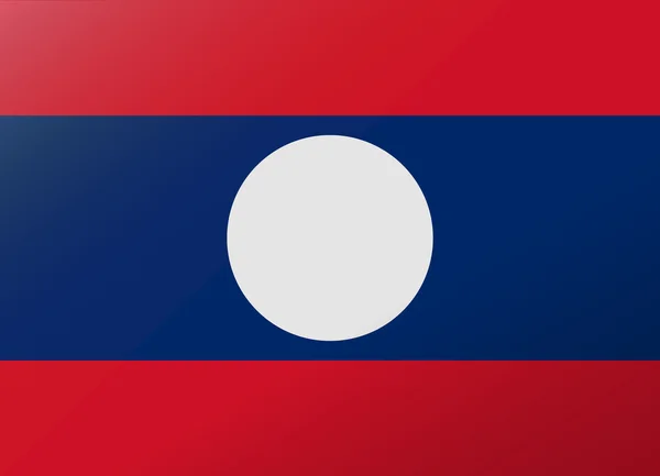 Reflection flag laos — Stock Vector