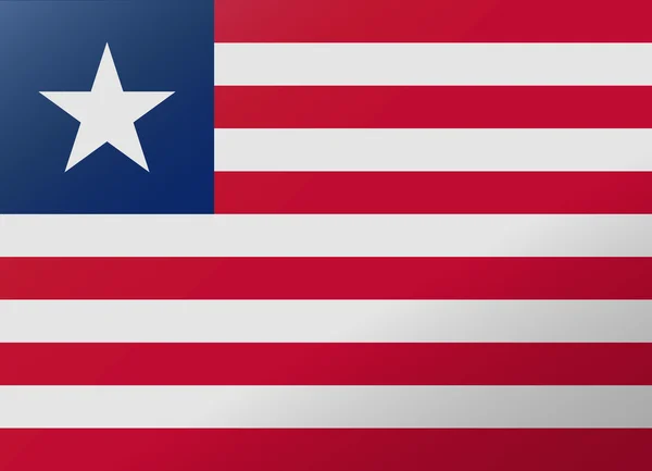 Bandera de reflexión liberia — Archivo Imágenes Vectoriales