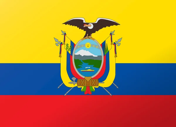 Odbicie flaga Ekwadoru — Wektor stockowy