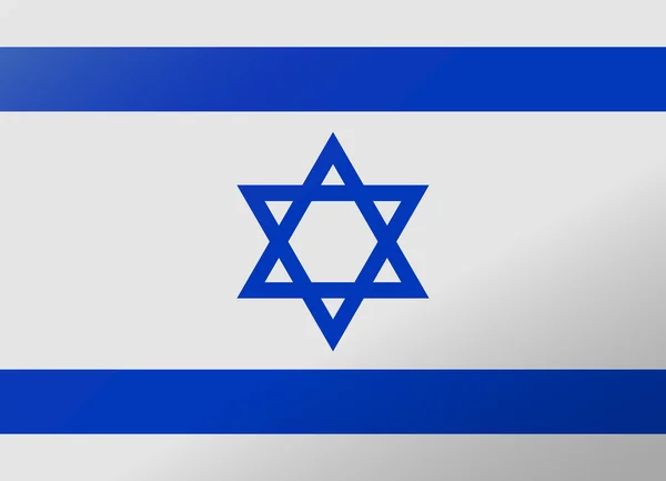 Bandera de reflexión israel — Vector de stock