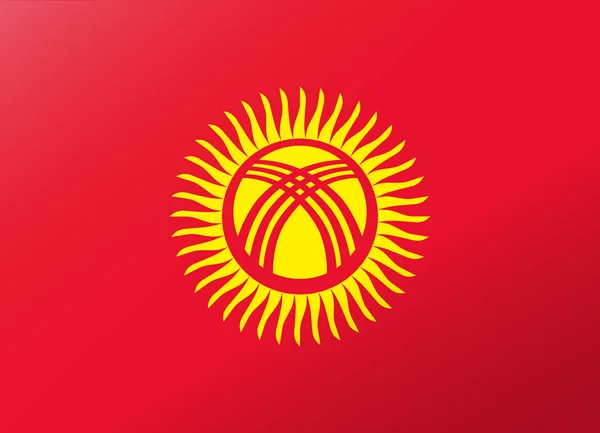 Drapeau de réflexion Kyrgyzstan — Image vectorielle