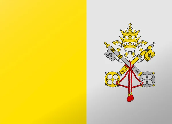 Reflectie vlag Vaticaanstad — Stockvector