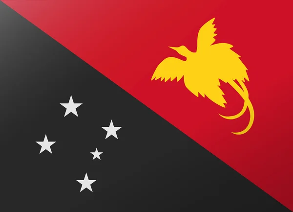 Bandera de reflexión papua nueva guinea — Archivo Imágenes Vectoriales